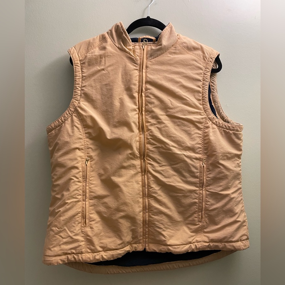 Womens Vintage Penmans Fleece Lined Butter Yellow Winter Vest Size XL
